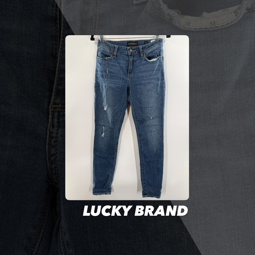 EUC Lucky Brand Sasha Super Skinny Distressed Jeans